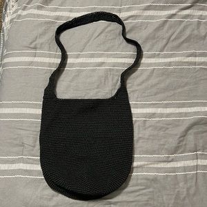 Black Crochet Hobo Bag